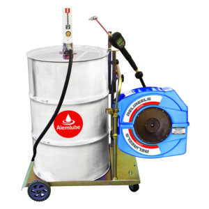 ALEMLUBE HEAVY DUTY MOBILE OIL KIT WITH 10M HOSE REEL & PRESET OIL METER