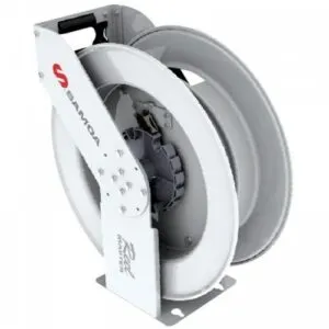 SAMOA SPRING REWIND AIR, WATER, OIL & DIESEL 19MM ID X 15M BARE HOSE REEL