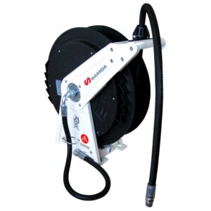 SAMOA SINGLE ARM OPEN OIL HOSE REEL 10M X 12MM ID HOSE