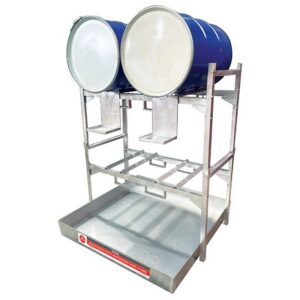 ALEMLUBE DRUM STORAGE & SPILL CONTAINMENT RACK 4 X 205L