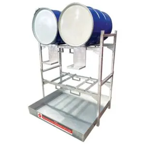 ALEMLUBE DRUM STORAGE & SPILL CONTAINMENT RACK 4 X 205L