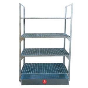 ALEMLUBE DRUM STORAGE & SPILL CONTAINMENT RACK 12 X 60L