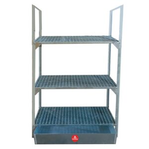 ALEMLUBE DRUM STORAGE & SPILL CONTAINMENT RACK 6 X 60L