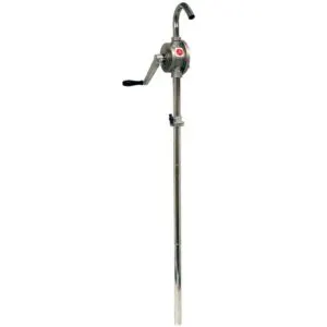 ALEMLUBE HAND OPERATED CHEMICAL & SOLVENT STAINLESS STEEL DRUM PUMP