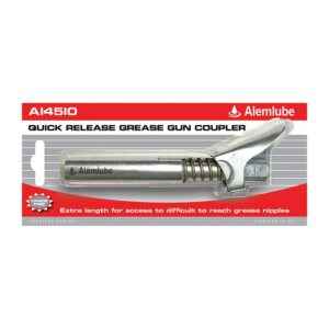 ALEMLUBE EXTRA LONG 1/8" BSP QUICK RELEASE GREASE GUN COUPLER