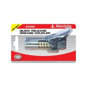 ALEMLUBE 1/8" NPT QUICK RELEASE GREASE GUN COUPLER