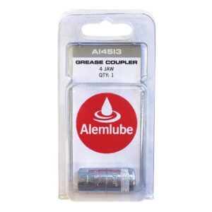 ALEMLUBE 1/8" BSP STANDARD DUTY 4 JAW GREASE GUN COUPLER