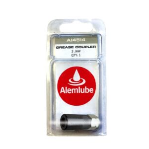 ALEMLUBE 1/8" BSP STANDARD DUTY 3 JAW GREASE GUN COUPLER