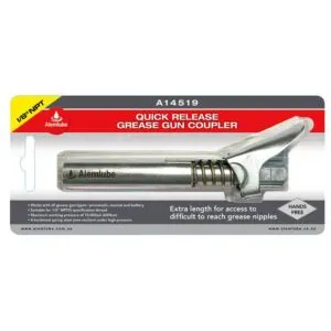 ALEMLUBE EXTRA LONG 1/8" NPT QUICK RELEASE GREASE GUN COUPLER