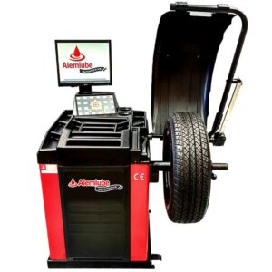 ALEMLUBE AUTOMOTIVE AUTOMATIC WHEEL BALANCER WITH LCD MONITOR + LASER POINTER
