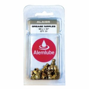 ALEMLUBE M8 X 1 STRAIGHT GREASE NIPPLE 10 PACK
