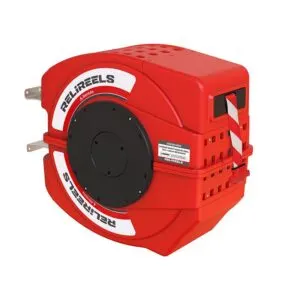 ALEMLUBE RELIREELS CAUTION DANGER BARRIER REEL RED & WHITE BAND