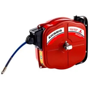 ALEMLUBE COVERED AIR & WATER HOSE REEL 15M X 8MM ID HOSE