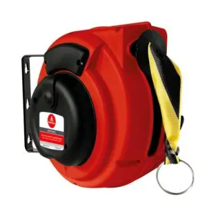 ALEMLUBE SAFETY BARRIER REEL YELLOW & BLACK BAND