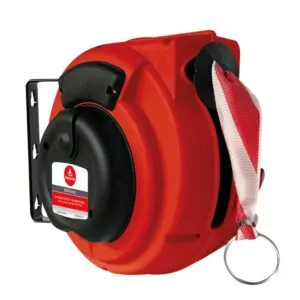ALEMLUBE SAFETY BARRIER REEL RED & WHITE BAND