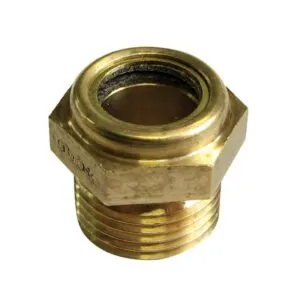 ALEMLUBE OIL LEVEL WINDOW SCREW IN BRASS + GLASS 2" BSP