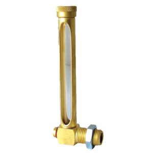 ALEMLUBE OIL LEVEL SIGHT GAUGE WITH LOCKING NUT 1/8" BSP 60MM