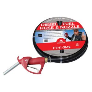 ALEMLUBE DIESEL FARM TANK HOSE & NOZZLE KIT 3M X 25MM ID