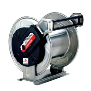 EL SERIES STAINLESS STEEL BARE SPRING REWIND HOSE REEL 30M X 25MM ID