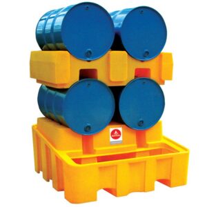 ALEMLUBE 4 DRUM STORAGE RACK & SPILL CONTAINER