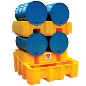 ALEMLUBE 4 DRUM STORAGE RACK & SPILL CONTAINER